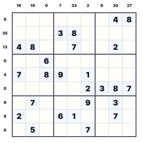 Play Sandwich Sudoku Online